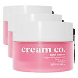 Cream Co. Yağ Bazlı Balm Yüz Makyaj Temizleyici, Aydınlatıcı Nemlendirici, Hyaluronik Asit, 100 ML (3 paketi)
