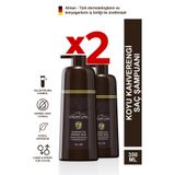 Cream Line Kadın Ve Erkeklere Özel Koyu Kestane Dip Boyası Saç Şampuanı 2x350 ml
