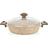 Creamy Granit Karnıyarık Tencere 28 cm Kahve 28 cm - Çok Renkli