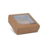 Creapack 15X15X6 Kraft 15 Adet Pencereli Kutu, Hediyelik Kutu, Karton Kutu, Yılbaşı Kutusu, Kurabiye Tart Kutusu, Kargo Kutusu