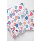 Creapack Doğum Günü Temalı Hediye Paketleme Kağıdı, 10 Adet, 35X50 Cm, Balon Desenli Kuşe Ambalaj Kağıdı