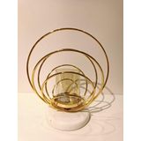 Crearthome Dekoratif Küçük Boy Gold Halka Mumluk Szr-198535