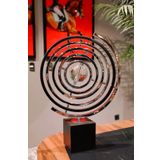 Crearthome Yörünge Dekoratif Dünya Küre İthal Büyük Boy Gümüş Obje HF-802-G-BÜYÜK