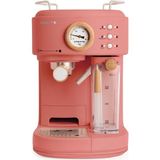 Create / Thera Retro Pro/yarı Otomatik Espresso Kahve Makinesi Terracotta / 20 Bar, Süt Tankı, Damlama Tepsisi, Iki Çıkış Ağzı, Kapasite 1,5l, Çekilmiş Kahve Için, 1250W