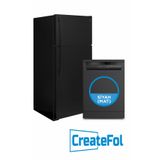 CreateFol Mat Siyah Kendinden Yapışkanlı Buzdolabı ve bulaşık makinesi Kaplama Folyosu set