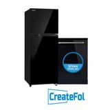 CreateFol Parlak Siyah Kendinden Yapışkanlı Buzdolabı ve bulaşık makinesi Kaplama Folyosu set