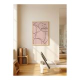 Creatick Design Reformer Pilates ve Yoga Salonu Tablosu Ham Ahşap Çerçeveli Modern Spor Odası Duvar Dekoru (20x30 30x40 40x60 50x70)