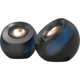 Creatıve Pebble x 2.0 Usb-C Bilgisayar Hoparlörü, Ayarlanabilir Rgb Aydınlatmalı, Bluetooth 5.3, USB Ses, Pc ve Mac Için 60 W Güç - Siyah