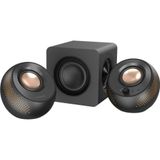 Creative Pebble X Plus Siyah 2.1 15W USB-C Bluetooth 5.3 RGB Aydınlatmalı Masaüstü Multimedya Hoparlör Seti