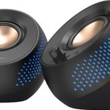 Creative Pebble X Siyah 2.0 15W USB-C Bluetooth 5.3 RGB Aydınlatmalı 2.0 Masaüstü Multimedya Hoparlör