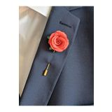 CREATİVESHOP Kırmızı Gül Damat Yaka İğnesi, Düğün Aksesuarı, Yaka Çiçeği