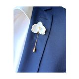 CREATİVESHOP Orkide Sağdıç Damat Yaka Iğnesi, Damat Yaka Çiçeği, Düğün Aksesuarları, Yaka Iğnesi