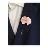 CREATİVESHOP Pudra Şakayık Damat Sağdıç Yaka İğnesi, Damat Yaka Çiçeği, Düğün Aksesuarları, Yaka İğnesi