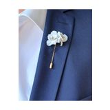 CREATİVESHOP Şakayık Sağdıç Damat Yaka Iğnesi, Damat Yaka Çiçeği, Düğün Aksesuarları