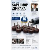 Creatividad Solutions 10 Lu Mini Flap Saplı Mop Zımpara Gravür Dremel Uyumlu Çapak Alma Zımparası 31.5X10X3.17MM 723587