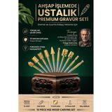Creatividad Solutions 10 Parça Titanyum Kaplı Hss Ahşap Oyma Freze Ucu Seti Dremel Uyumlu Gravür Matkap Uçları 723528