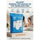 Creatividad Solutions 120'LI Parmak Tipi Makyaj Temizleme Pedi, Yüz & Tonik Pamuğu 723167