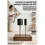 Creatividad Solutions 2 Li Set 6.35 ve 12.7 mm Zımpara Tamburu Seti - Gravür Matkap Zımparalama Ucu Aparatı 723174