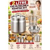 Creatividad Solutions 2 Lt Çok Fonksiyonlu Yağ Süzgeçli Fritöz Tenceresi ve Kızartma Sepeti Seti 18/10 Sus 304 Paslanmaz Çelik 723758