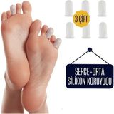 Creatividad Solutions 3 Çift Silikon Parmak Koruyucu – Serçe ve Orta Parmak Uyumlu | Yumuşak, Esnek, Ayakkabı Sürtünmesine Karşı 711550
