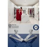 Creatividad Solutions 48'li Lüks Çelik Elbise Askısı - Iz Yapmayan Ince Tasarım Metal Kıyafet Düzenleyici (40CM) 722746 - Çok Renkli