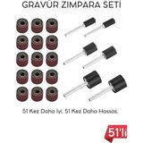 Creatividad Solutions 51'li Mini Zımpara Gravür Seti Dremel Ucu: Profesyonel Taşlama, Parlatma ve Şekillendirme Aleti 722510