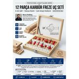 Creatividad Solutions 6 mm Freze Uç Seti 12 Parça Karbür Ahşap Oyma Kanal Açma Kenar Tıraşlama Matkap Ucu Marangoz Ahşap Şekillendirme Işleme Elmas Uç Takımı 723721