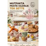 Creatividad Solutions 6 Parça Paslanmaz Çelik Mutfak Hazırlık Seti Pratik Sebze Meyve Soyacağı Pizza Hamur Kesici Rulet Rende Silikon Fırça Spatula 723765