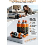 Creatividad Solutions 9 Adet Valfli Kamp Gazı Kartuşu 400 ml - Portatif Ocak & Pürmüz Tüpü 723214