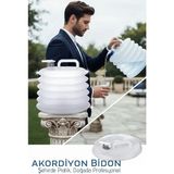 Creatividad Solutions Akordiyon Bidon - Katlanabilir Lüks Su Taşıma Ünitesi | 10L Şeffaf Tasarım 722568