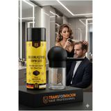 Creatividad Solutions Aplikatörlü Saç Dolgunlaştırıcı Set KOYU TON KAHVERENGİ| 50gr Topik Fiber Tozu & Profesyonel Pompa 721501