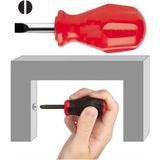 Creatividad Solutions Avuç Içi Mini Topaç Tornavida Düz Uçlu Kısa Şaft Ufak Vidalama Anahtarı Hassas El Aleti 716082
