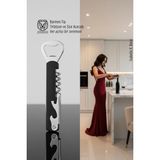 Creatividad Solutions Barmen Tip Çelik Profesyonel Tirbüşon ve Şişe Açacağı Kombine Set 722723
