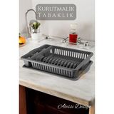 Creatividad Solutions Bulaşık Durulama Sepeti Tabaklık Bulaşık Kurutmalık Gri Alessi 715437