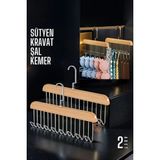 Creatividad Solutions Dolap Içi Askı 2 Adet Sütyen Şal Kravat Kemer Çanta 720103 - Çok Renkli