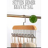Creatividad Solutions Dolap İçi Askı Sütyen Kemer Kravat Şal 720103 Keçe Malzeme ile 1 Adet - Çok Renkli