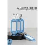 Creatividad Solutions Etiketli 3'lü Anahtarlık Halkası – Isim Yazılabilir, Metal Halka ile Şık Tasarım 722421