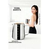 Creatividad Solutions Inox 550ML Barista Süt Sürahisi - Süt Köpürtme Potu - Paslanmaz Çelik 722676