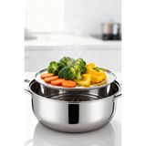 Creatividad Solutions Inox Çelik Ayaklı Buharlı Pişirme Aparatı - 28 cm Çok Amaçlı Tencere Içi Haşlama Standı 722699