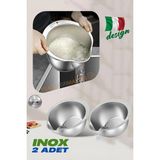 Creatividad Solutions Inox Süzgeç Pirinç Makarna Salata Süzgeci 304 Paslanmaz Çelik 2 Adet 721521