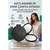 Creatividad Solutions Katlanabilir Mini Cep Aynası, Makyaj ve Çanta Için Çift Taraflı Ayna 716358