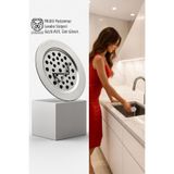 Creatividad Solutions Kilitli Paslanmaz Lavabo Süzgeci - Akıllı Tahliye ve Tam Süzme Teknolojisi (5.5 Cm) 716325
