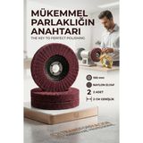 Creatividad Solutions Kırmızı Skoç Elyaf Mop Parlatma Diski - 100 mm Metal ve Paslanmaz 723107