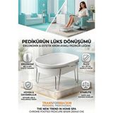 Creatividad Solutions Krom Ayaklı Pedikür Leğeni Beyaz G.gibeau Design