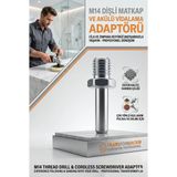 Creatividad Solutions M14 Matkap Adaptörü Polisaj Pedi Dönüştürücü - Cila Zımpara Ucu Vidalama Aparatı 723173