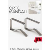 Creatividad Solutions Masa Örtüsü Klipsi - Metal Masa Kelepçesi Masa Örtüsü Sabitleyici 8 Adet 718254