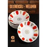 Creatividad Solutions Melamin Çay Tabağı 6 Adet Geleneksel Türk Çay Bardağı Altlığı 721658