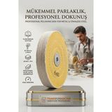 Creatividad Solutions Orta Sert Polisaj Keçesi 6X60 60 Katlı 150MM - Pamuk Bez Disk Metal Parlatma Keçesi 723116