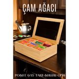 Creatividad Solutions Poşet Çay Kutusu Ahşap Sallama Çay Organizer Kahve Şeker Aksesuar Kutusu 721846
