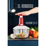 Creatividad Solutions Pratik El Rondosu Üstten Basmalı 5 Bıçaklı 2.5 Litre 14X18CM 720896